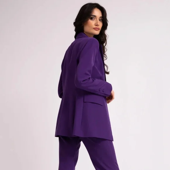 BLUZAT Deep Purple Slim Fit Blazer Size Small NWT